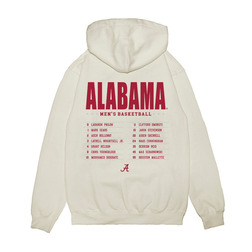 Alabama - NCAA Men's Basketball : - Roster Premium Hooded Sweatshirt-1