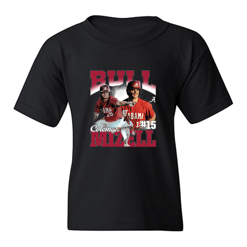 Alabama - NCAA Baseball : Coleman Mizell - Player Collage Youth T-Shirt-0