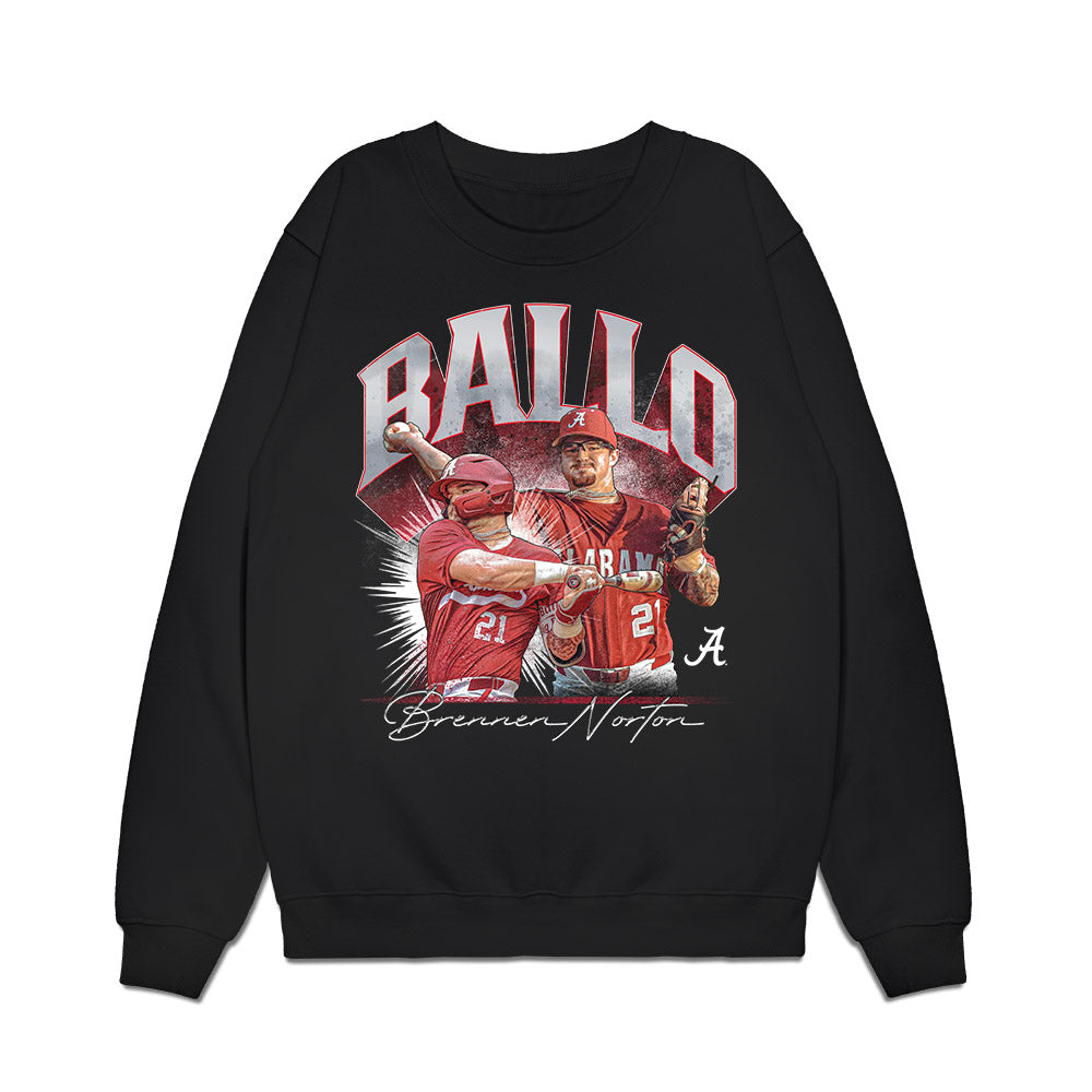 Alabama - NCAA Baseball : Brennen Norton - Player Collage Premium Crewneck Sweatshirt-0