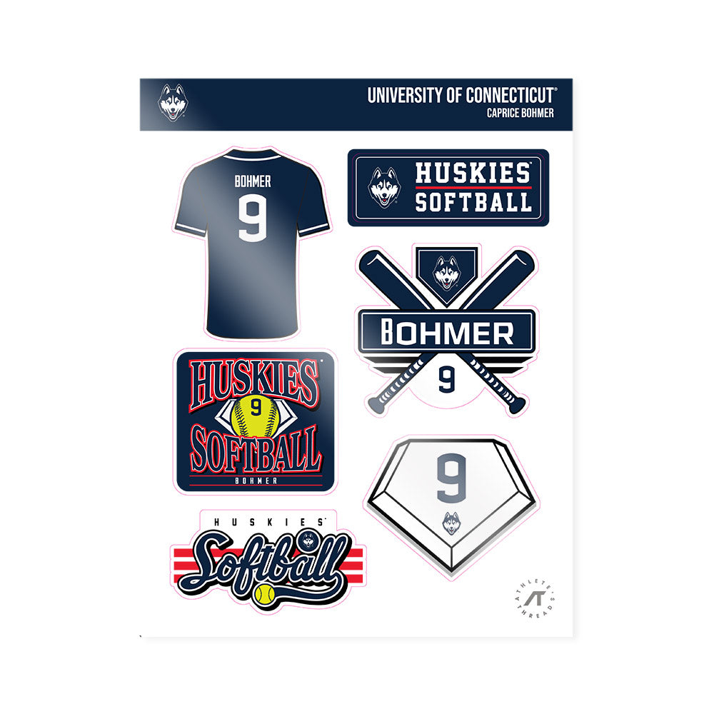 UConn - NCAA Softball : Caprice Bohmer - Sticker Sheet-0