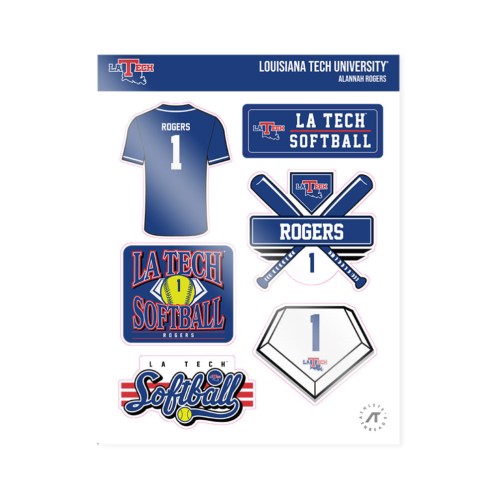 LA Tech - NCAA Softball : Alannah Rogers - Sticker Sheet-0