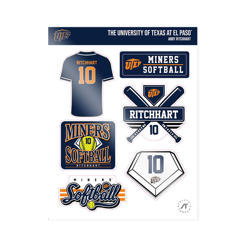 UTEP - NCAA Softball : Abby Ritchhart - Sticker Sheet-0