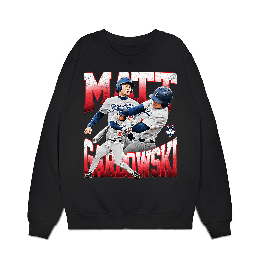 UConn - NCAA Baseball : Matt Garbowski - Collage Premium Crewneck Sweatshirt-0