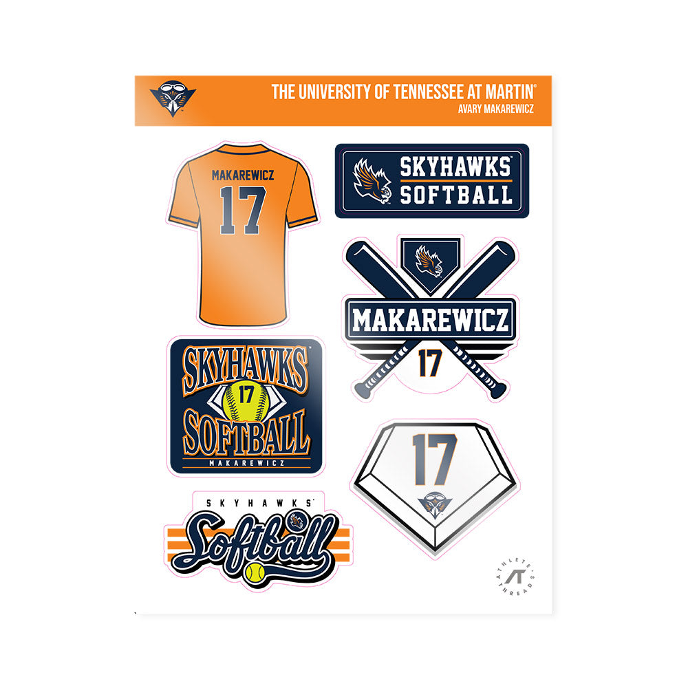 UT Martin - NCAA Softball : Avary Makarewicz - Sticker Sheet-0