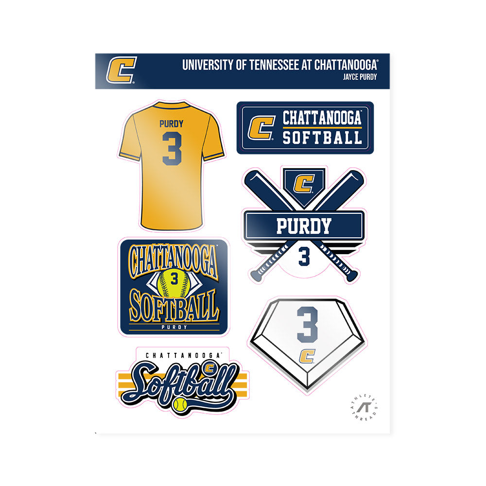 UTC - NCAA Softball : jayce purdy - Sticker Sheet-0
