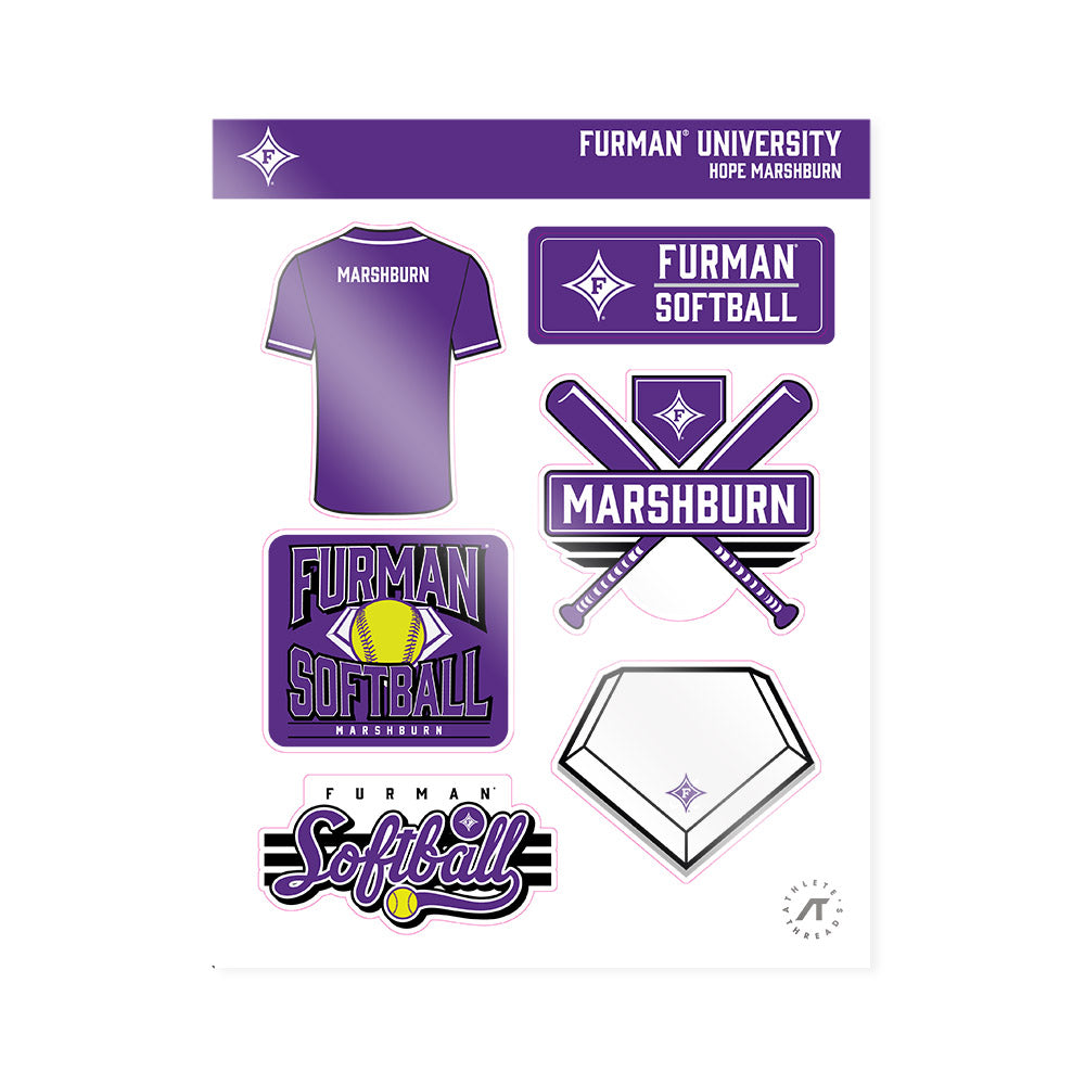 Furman - NCAA Softball : Hope Marshburn - Sticker Sheet-0