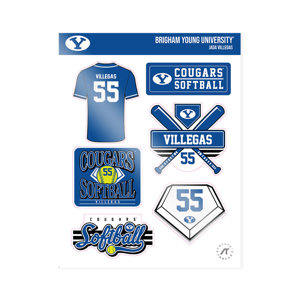 BYU - NCAA Softball : Jada Villegas - Sticker Sheet-0