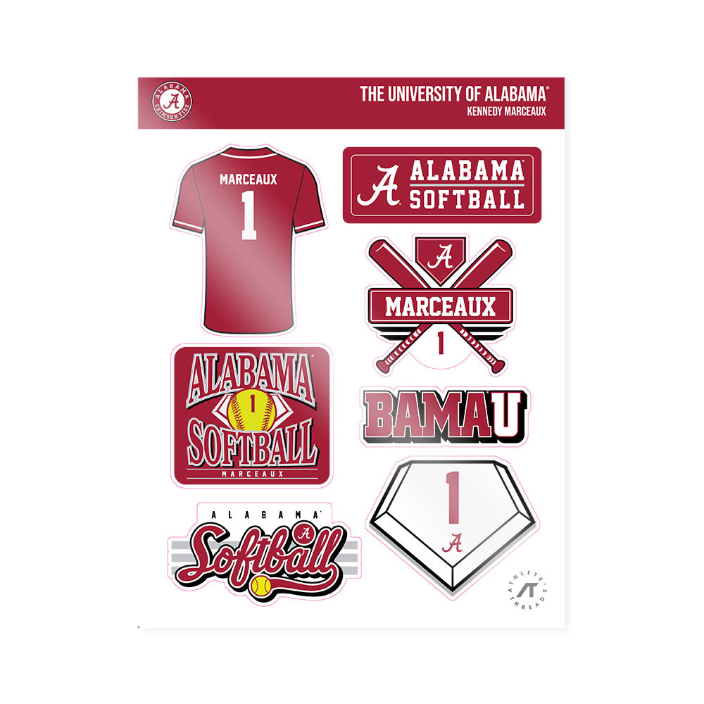 Alabama - NCAA Softball : Kennedy Marceaux - Sticker Sheet-0
