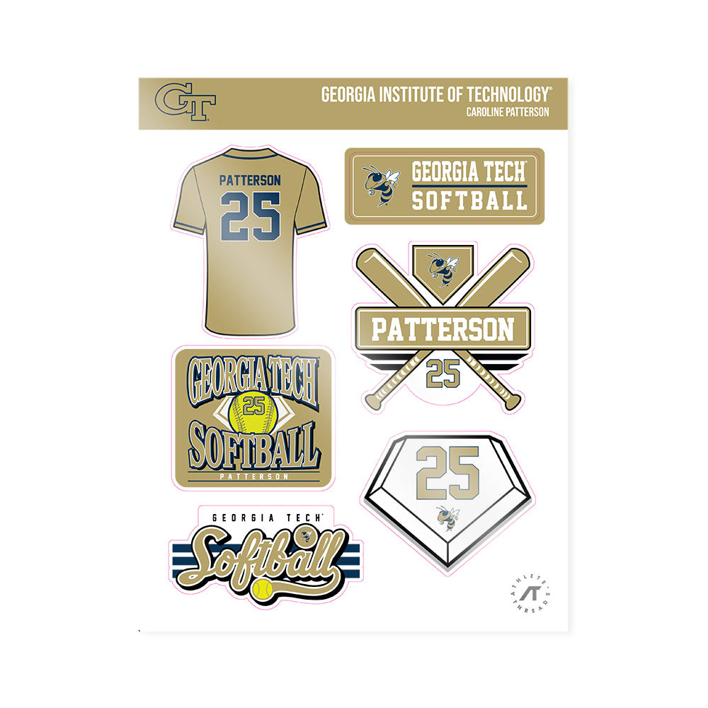 Georgia Tech - NCAA Softball : Caroline Patterson - Sticker Sheet-0