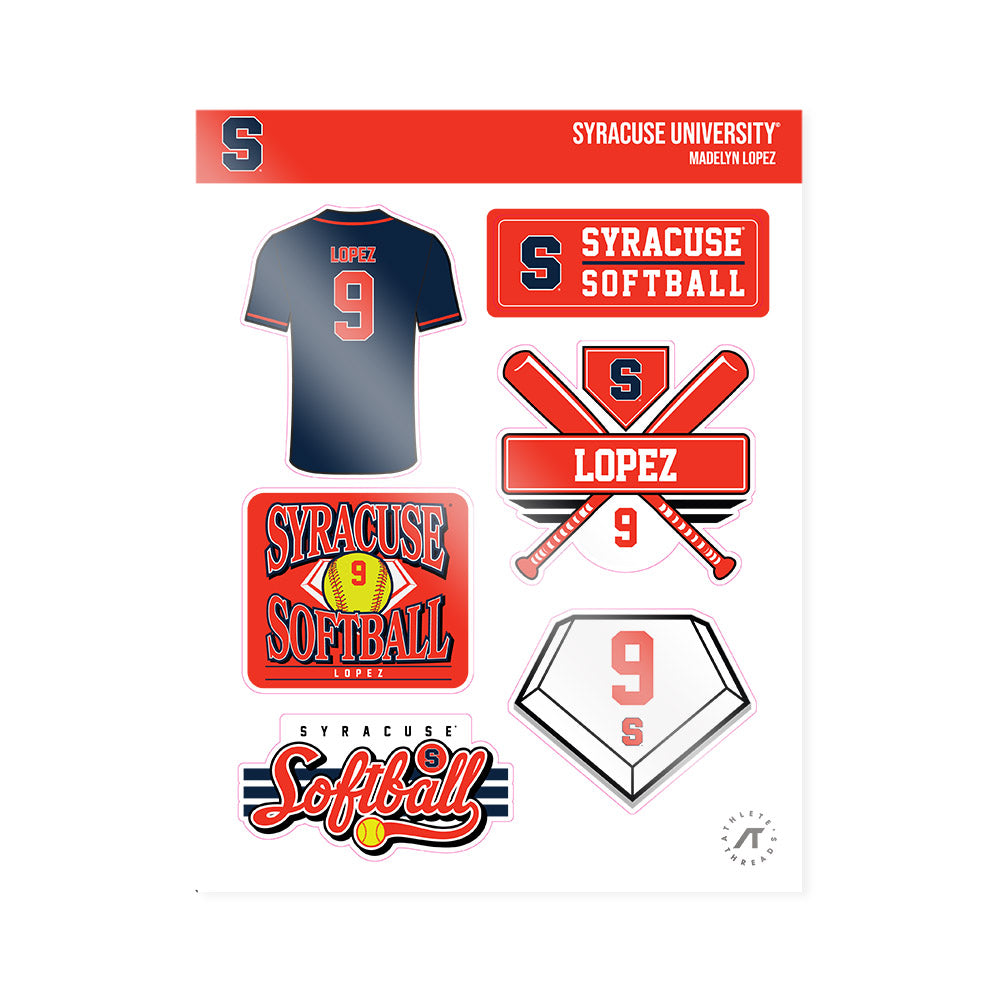 Syracuse - NCAA Softball : Madelyn Lopez - Sticker Sheet-0