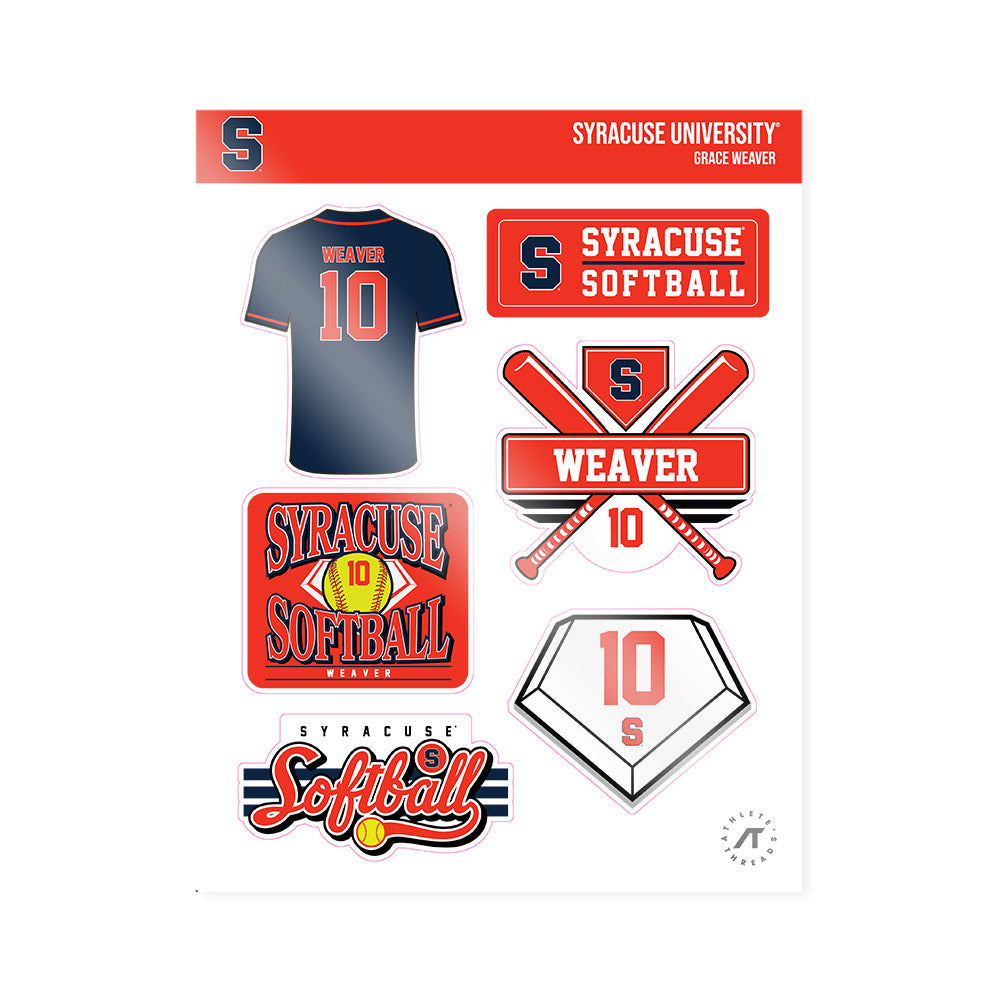 Syracuse - NCAA Softball : Grace Weaver - Sticker Sheet-0