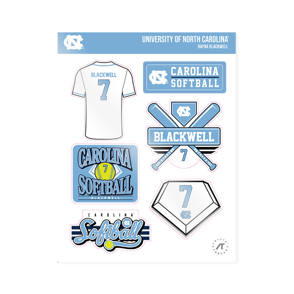 UNC - NCAA Softball : Rayna Blackwell - Sticker Sheet-0