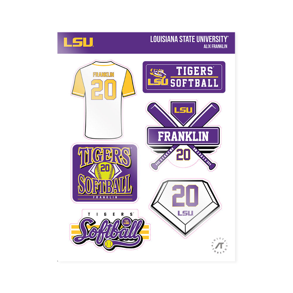 LSU - NCAA Softball : alix franklin - Sticker Sheet-0