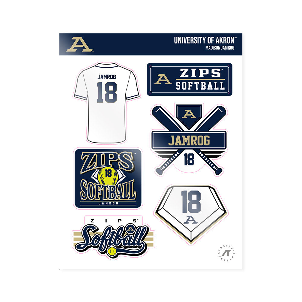 Akron - NCAA Softball : Madison Jamrog - Sticker Sheet-0