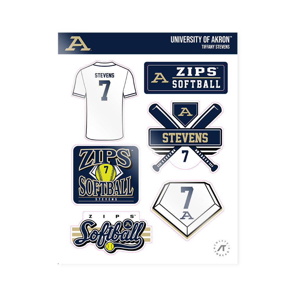 Akron - NCAA Softball : Tiffany Stevens - Sticker Sheet-0
