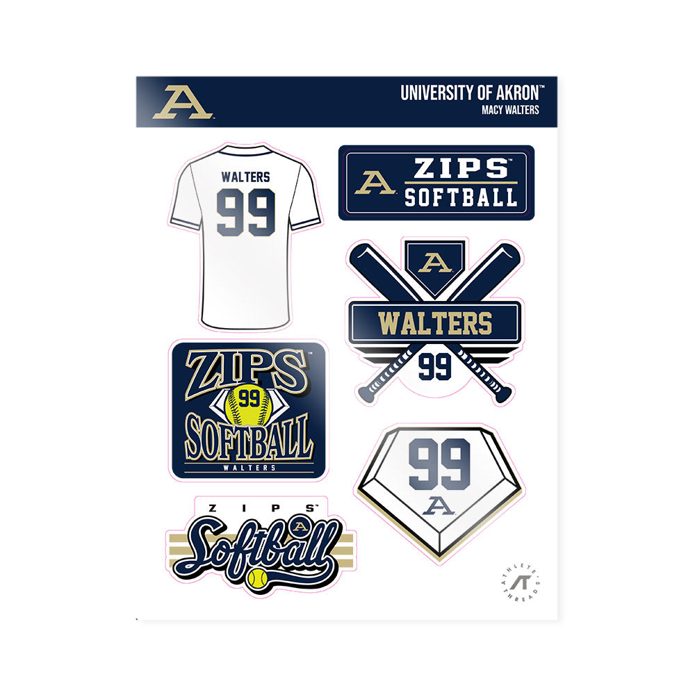 Akron - NCAA Softball : Macy Walters - Sticker Sheet-0