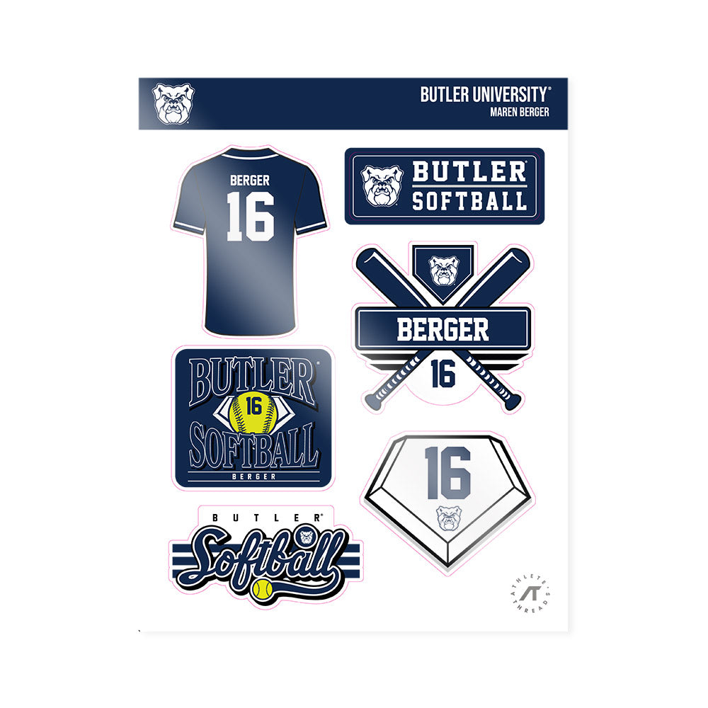 Butler - NCAA Softball : Maren Berger - Sticker Sheet-0