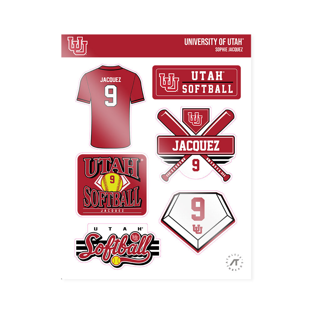 Utah - NCAA Softball : Sophie Jacquez - Sticker Sheet-0
