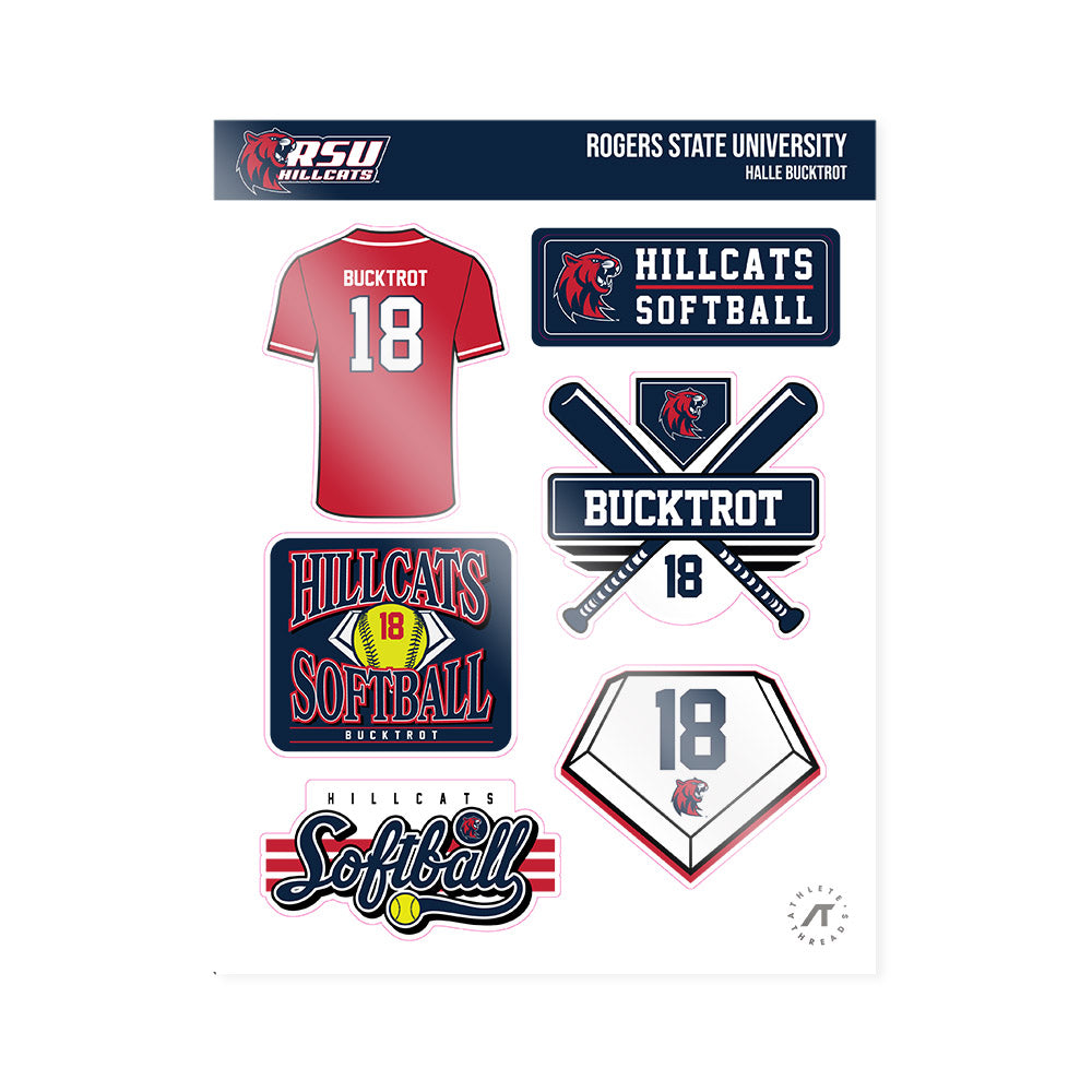 RSU - NCAA Softball : Halle Bucktrot - Sticker Sheet-0