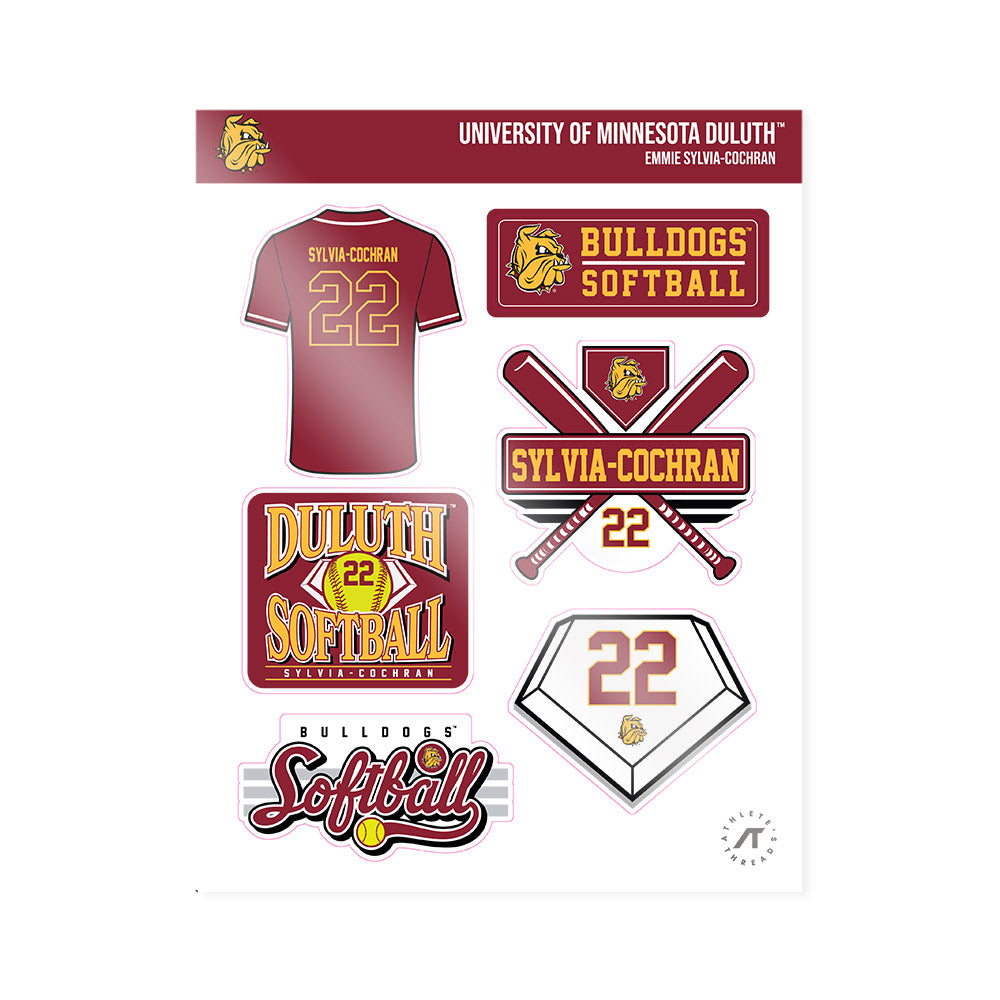 UMN Duluth - NCAA Softball : Emmie Sylvia-Cochran - Sticker Sheet-0