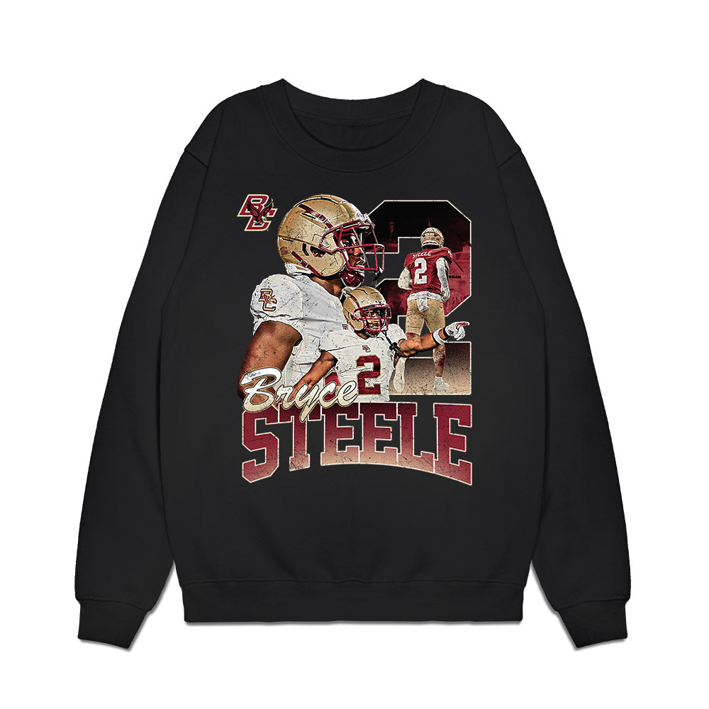 Boston College - NCAA Football : Bryce Steele - Collage Premium Crewneck Sweatshirt-0