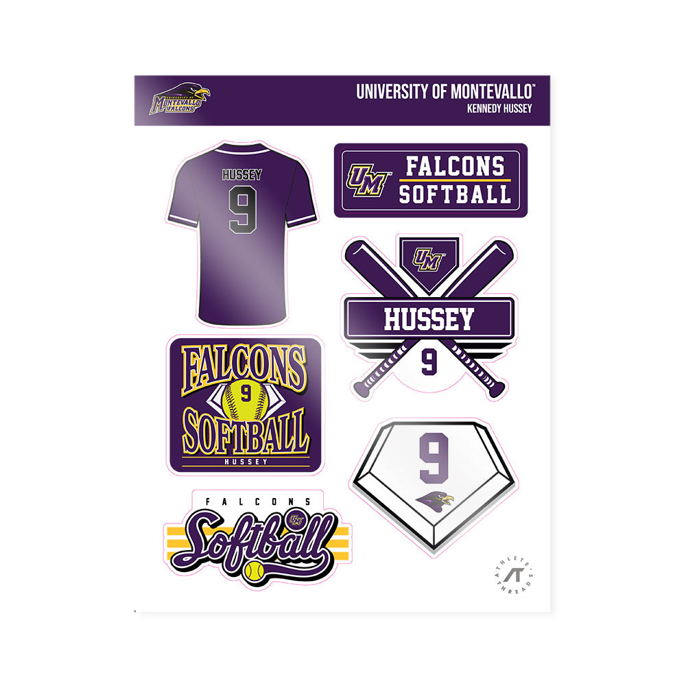 Montevallo - NCAA Softball : Kennedy Hussey - Sticker Sheet-1