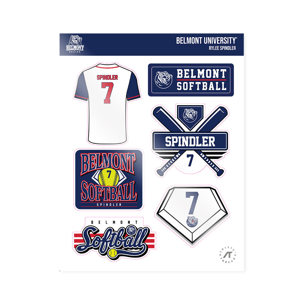 Belmont - NCAA Softball : Rylee Spindler - Sticker Sheet-0