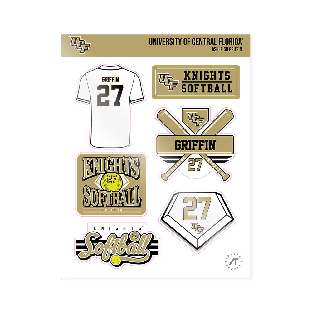 Central Florida - NCAA Softball : Ashleigh Griffin - Sticker Sheet-0