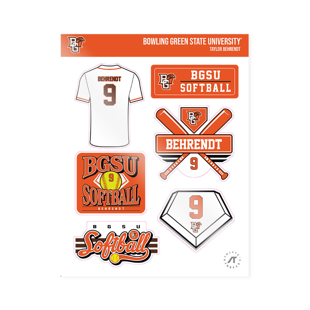 BGSU - NCAA Softball : Taylor Behrendt - Sticker Sheet-0
