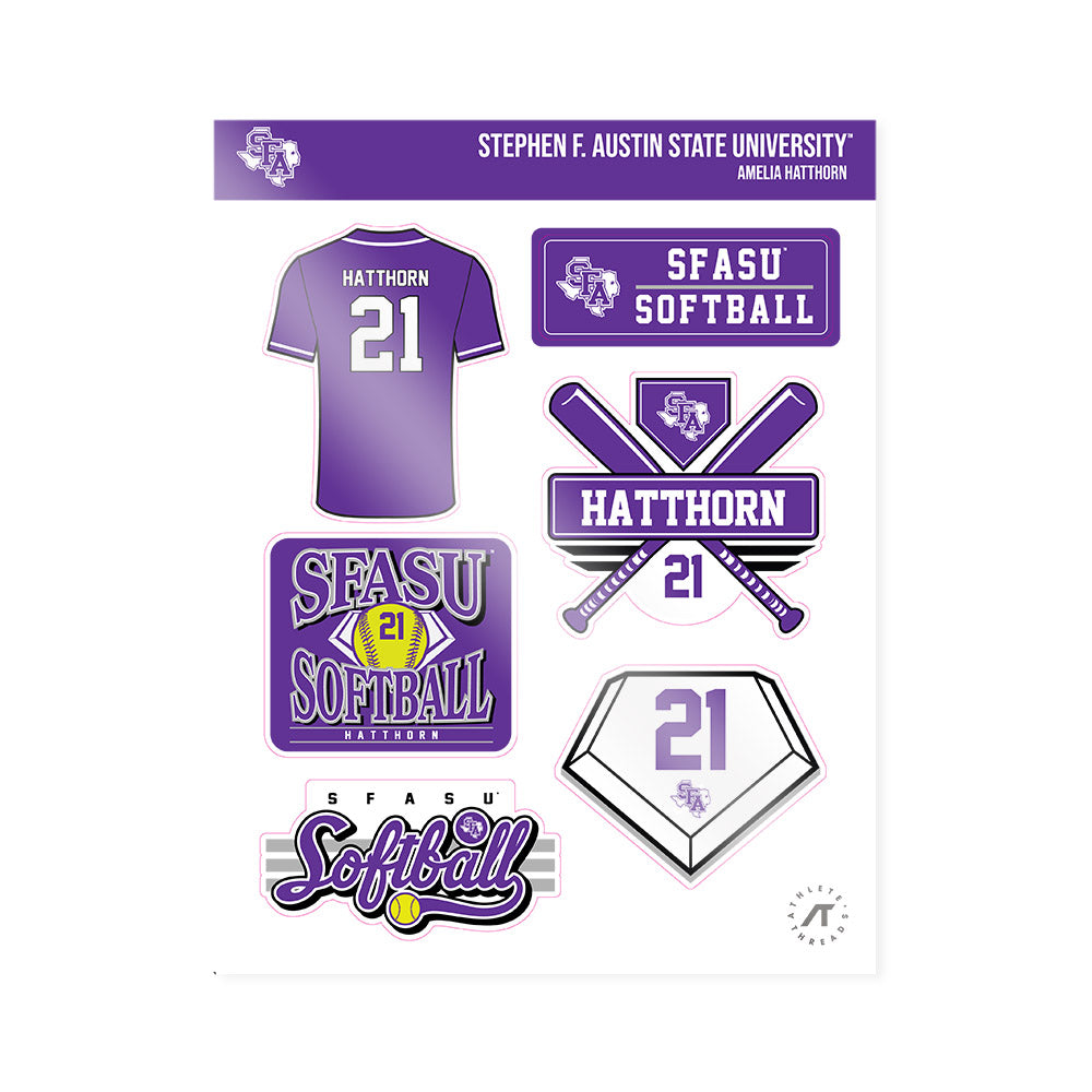 SFA - NCAA Softball : Amelia Hatthorn - Sticker Sheet-0