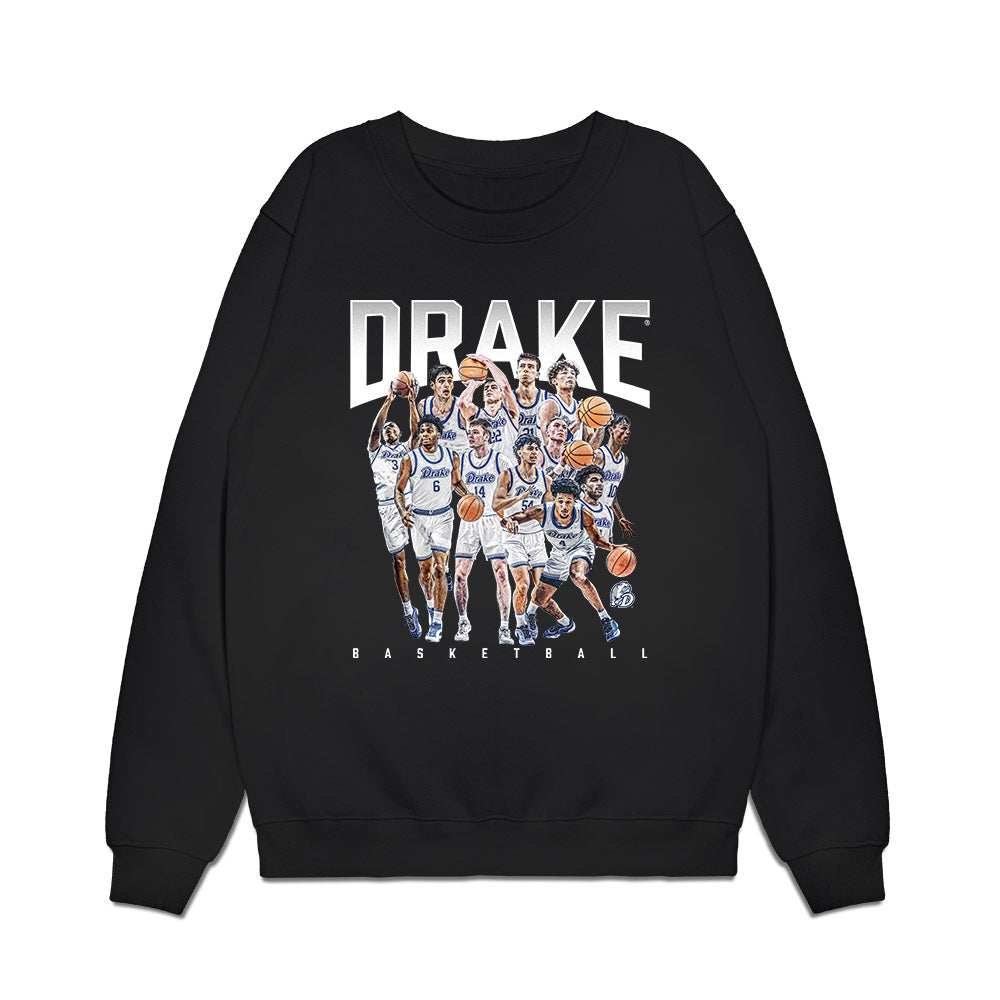 Drake - NCAA Men's Basketball : - Team Collage Premium Crewneck Sweatshirt-0