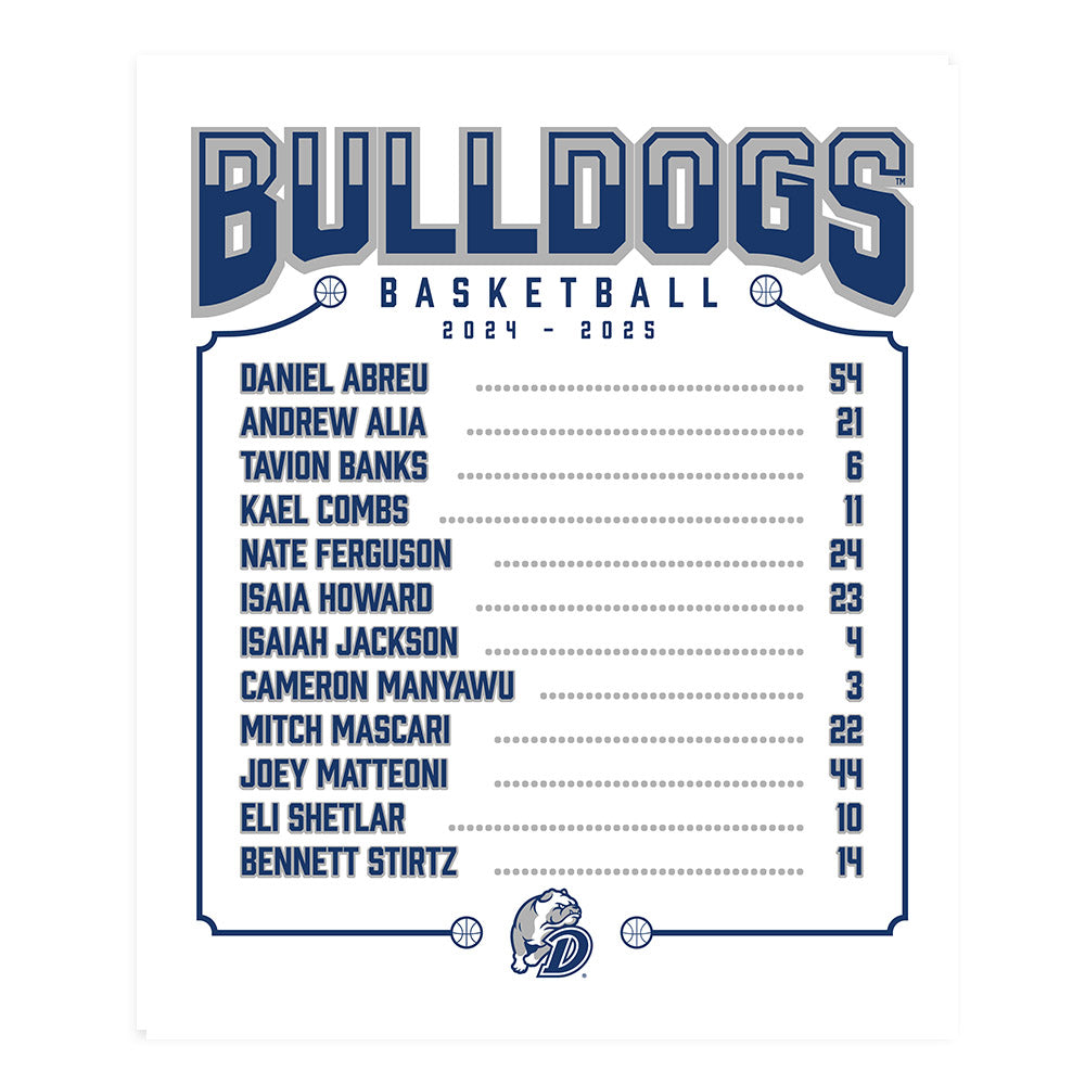 Drake - NCAA Men's Basketball : - Roster Poster 20x24-0