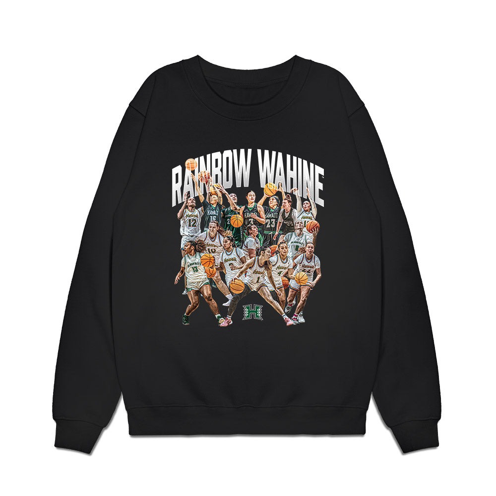 Hawaii - NCAA Women's Basketball : - Team Collage Premium Crewneck Sweatshirt-0