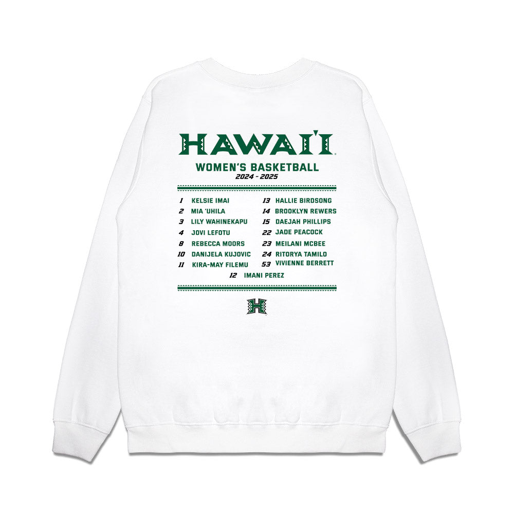 Hawaii - NCAA Women's Basketball : - Roster Shirt Premium Crewneck Sweatshirt-1