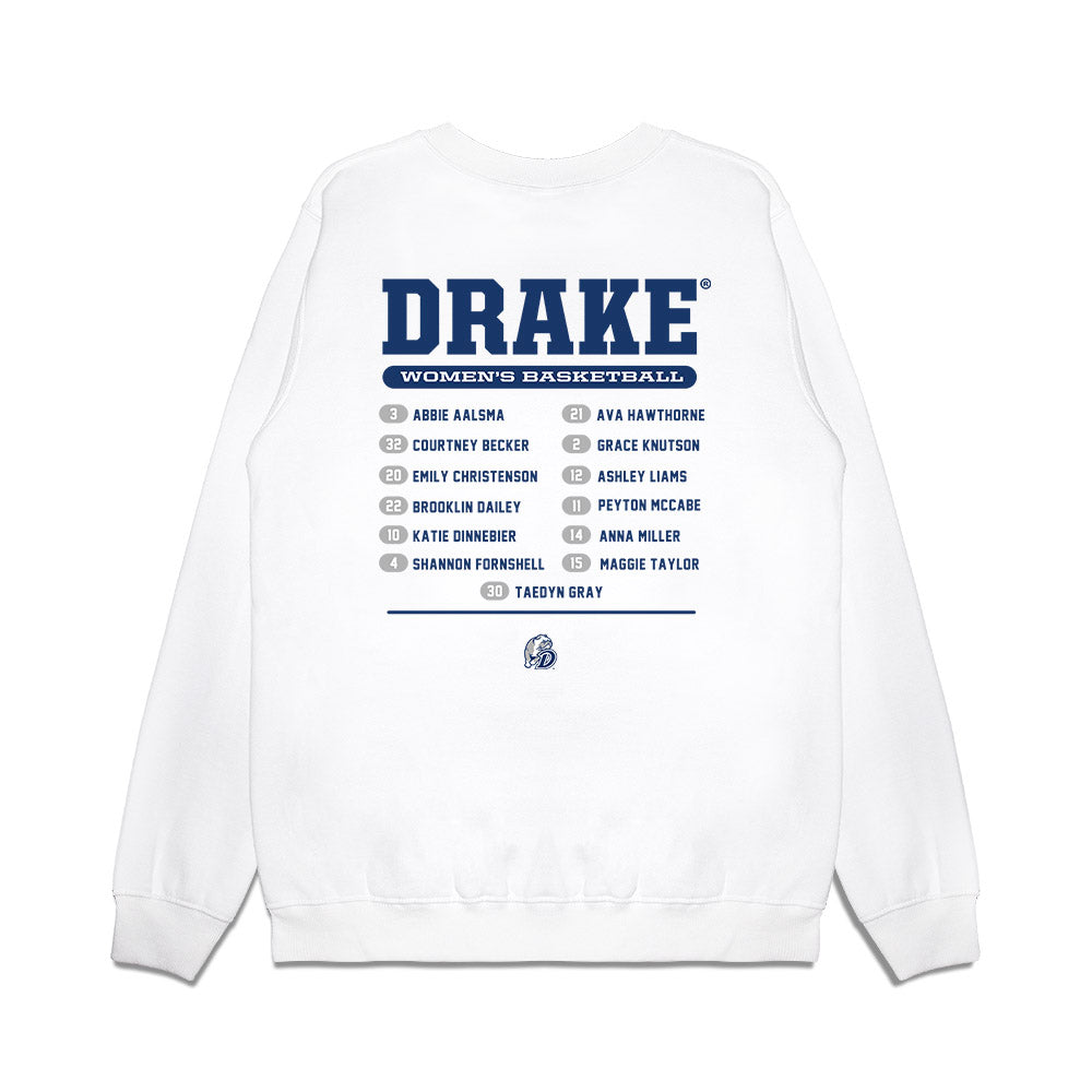 Drake - NCAA Women's Basketball : - Roster Shirt Premium Crewneck Sweatshirt-1