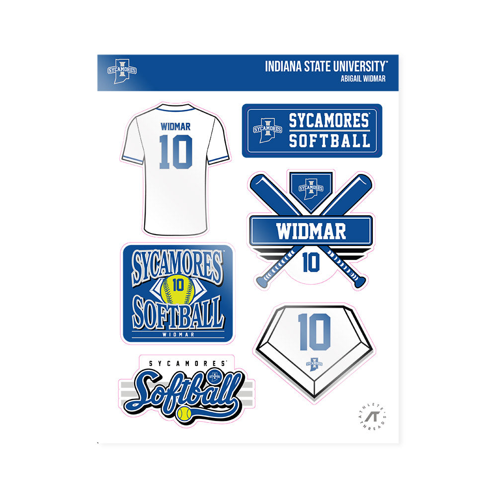 Indiana State - NCAA Softball : Abigail Widmar - Sticker Sheet-0