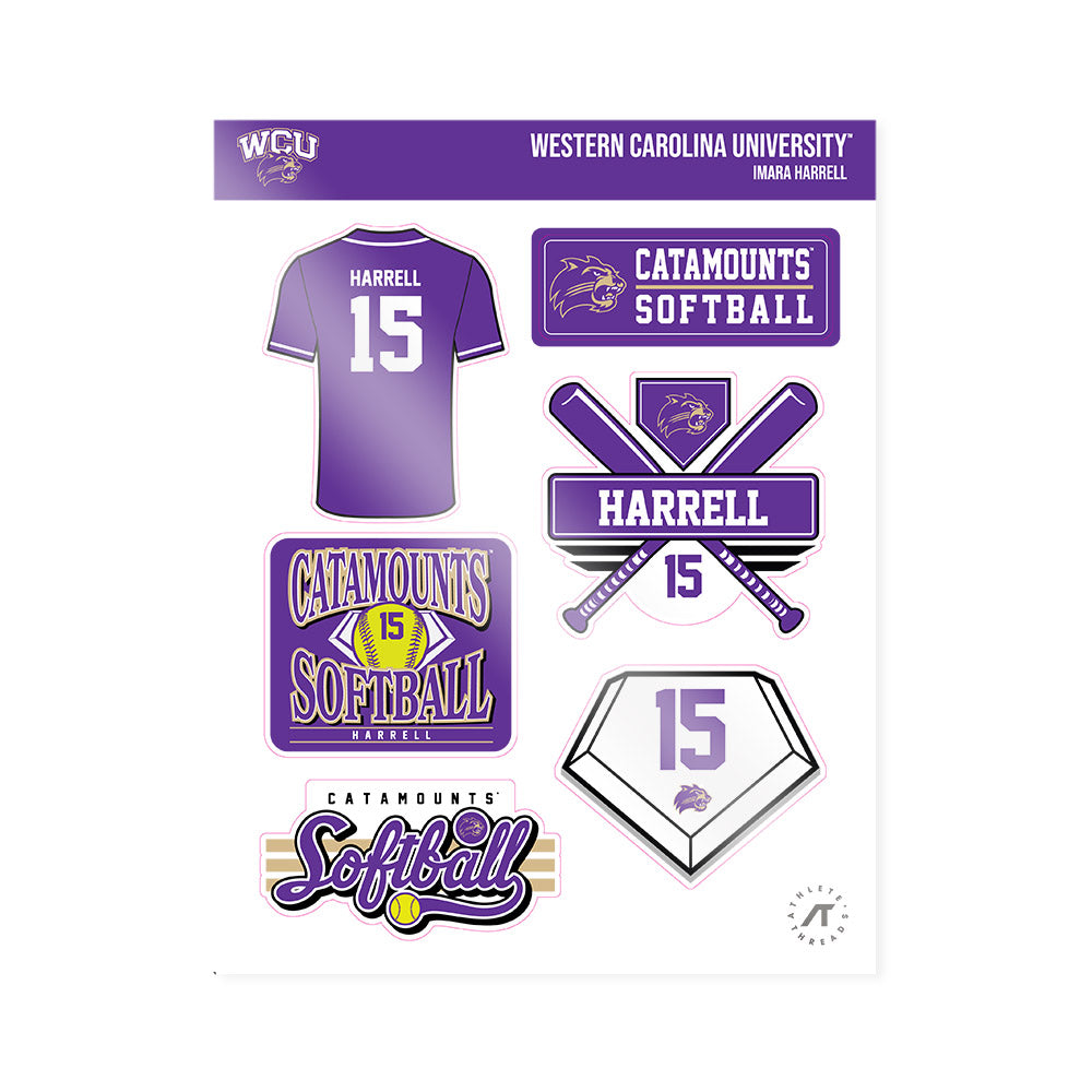 Western Carolina - NCAA Softball : Imara Harrell - Sticker Sheet-0