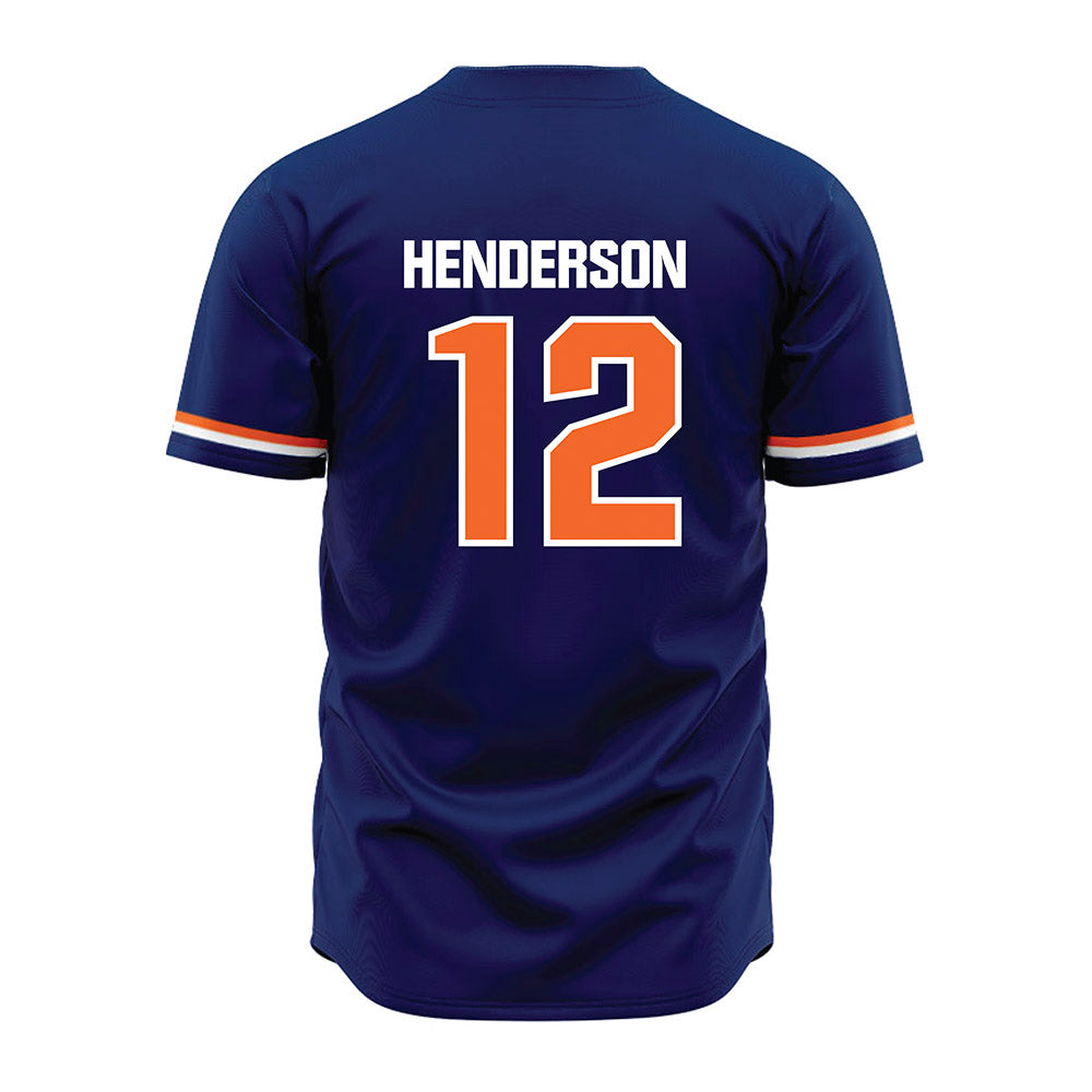 FPU - NCAA Baseball : Gabe Henderson - Blue Jersey-1