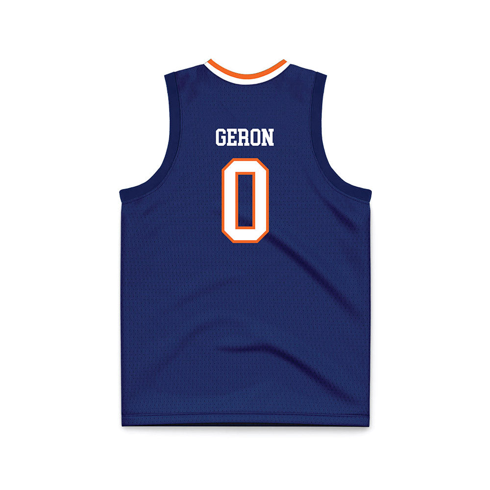 FPU - NCAA Men's Basketball : Jaden Geron - Blue Basketball Jersey-1