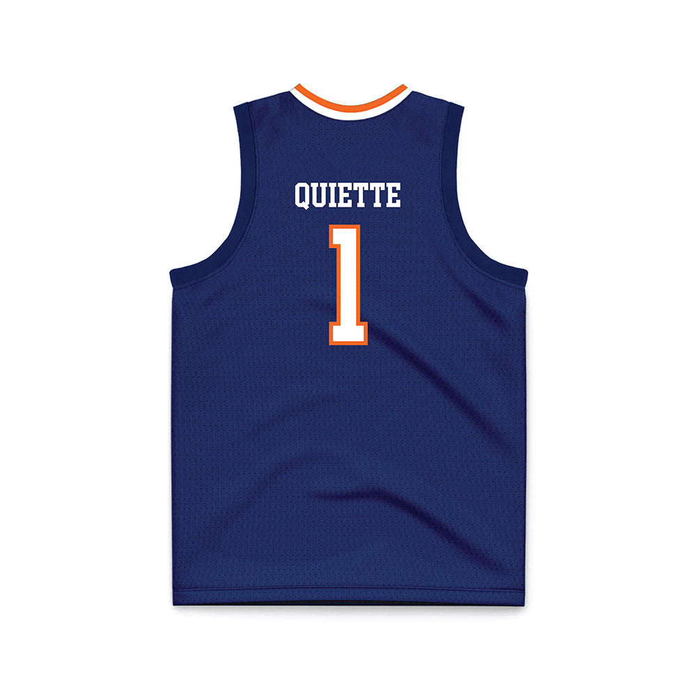 FPU - NCAA Men's Basketball : Gabriel Quiette - Blue Basketball Jersey-1