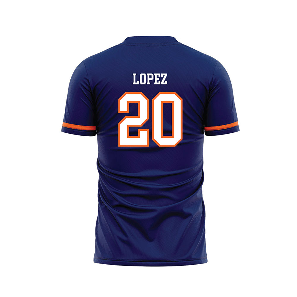 FPU - NCAA Men's Soccer : Bryan Lopez - Blue Soccer Jersey-1