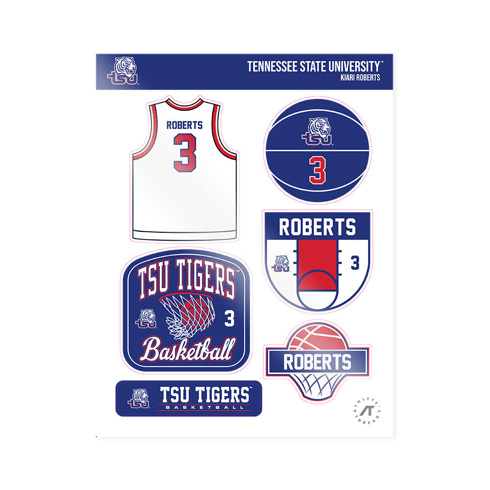 TN State - NCAA Women's Basketball : Kiari Roberts - Sticker Sheet-0