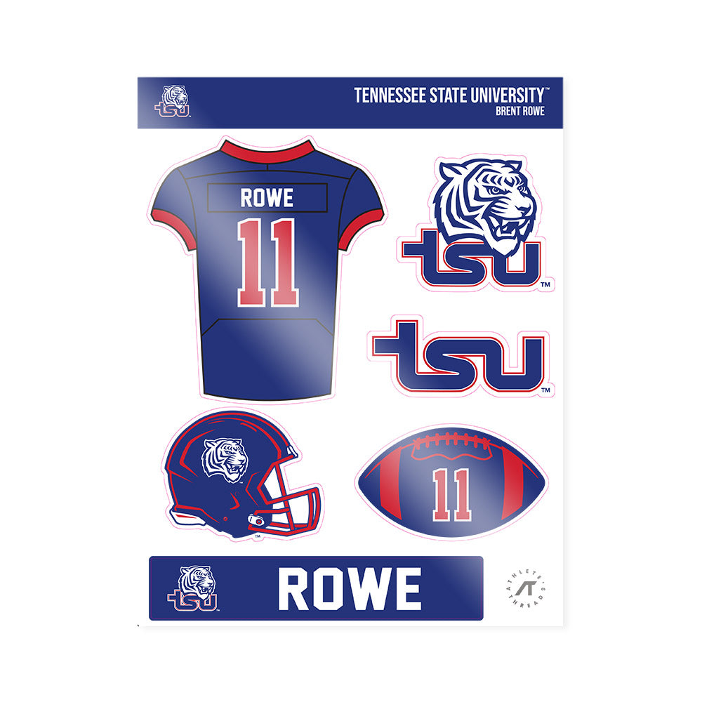 TN State - NCAA Football : Brent Rowe - Sticker Sheet-0