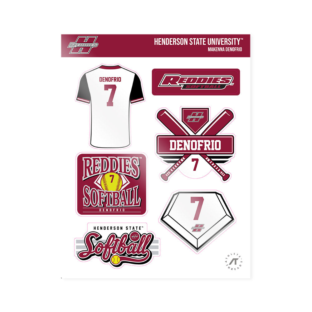 Henderson State - NCAA Softball : Makenna Denofrio - Sticker Sheet-0