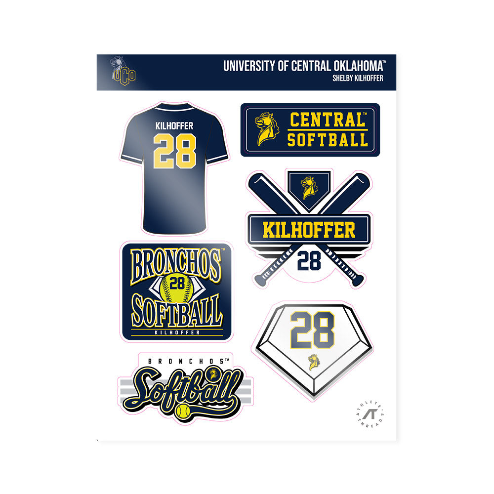 UCO - NCAA Softball : Shelby Kilhoffer - Sticker Sheet-0
