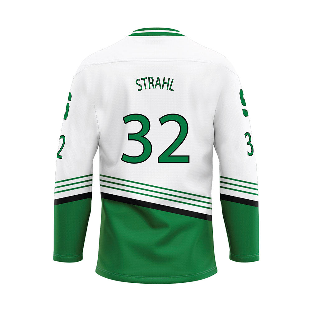 Michigan State - NCAA Men's Ice Hockey : Melvin Strahl - Replica Hockey Jersey-1