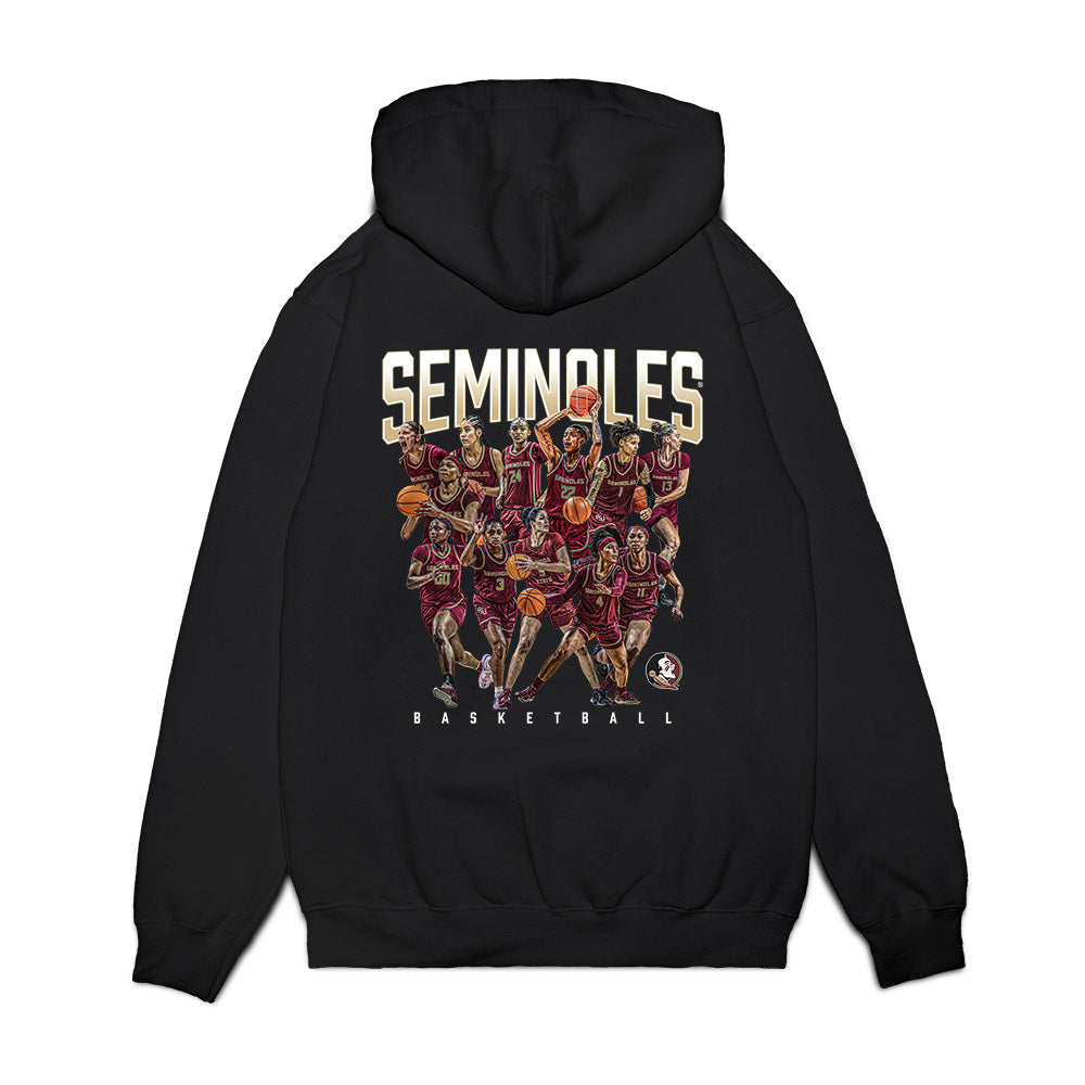 FSU - NCAA Women's Basketball : Team Collage Premium Hooded Sweatshirt-1