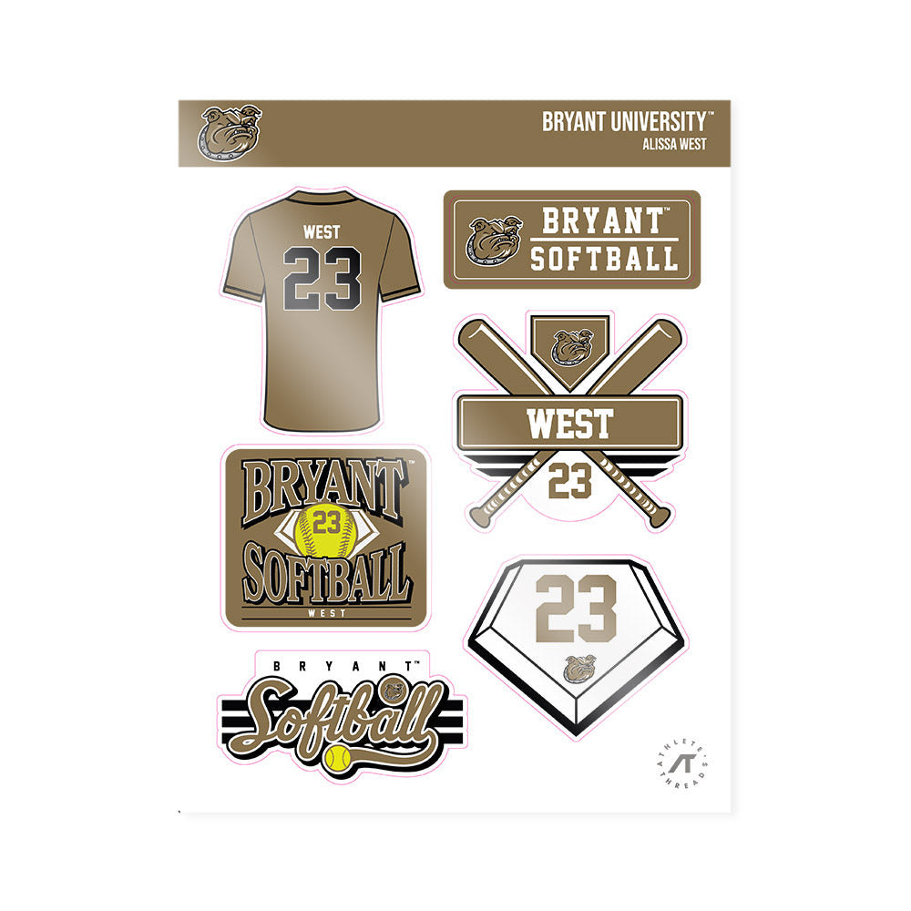 Bryant - NCAA Softball : Alissa West - Sticker Sheet-0