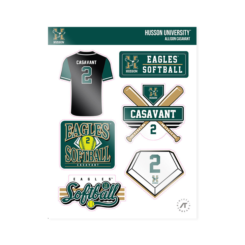 Husson - NCAA Softball : Allison Casavant - Sticker Sheet-0