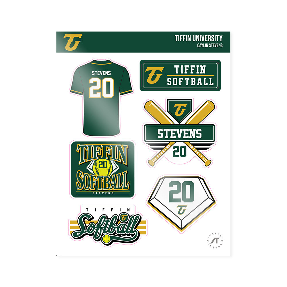 Tiffin - NCAA Softball : Caylin Stevens - Sticker Sheet-0
